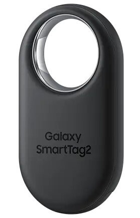 Samsung galaxy smart tag visas på en vit bakgrund.